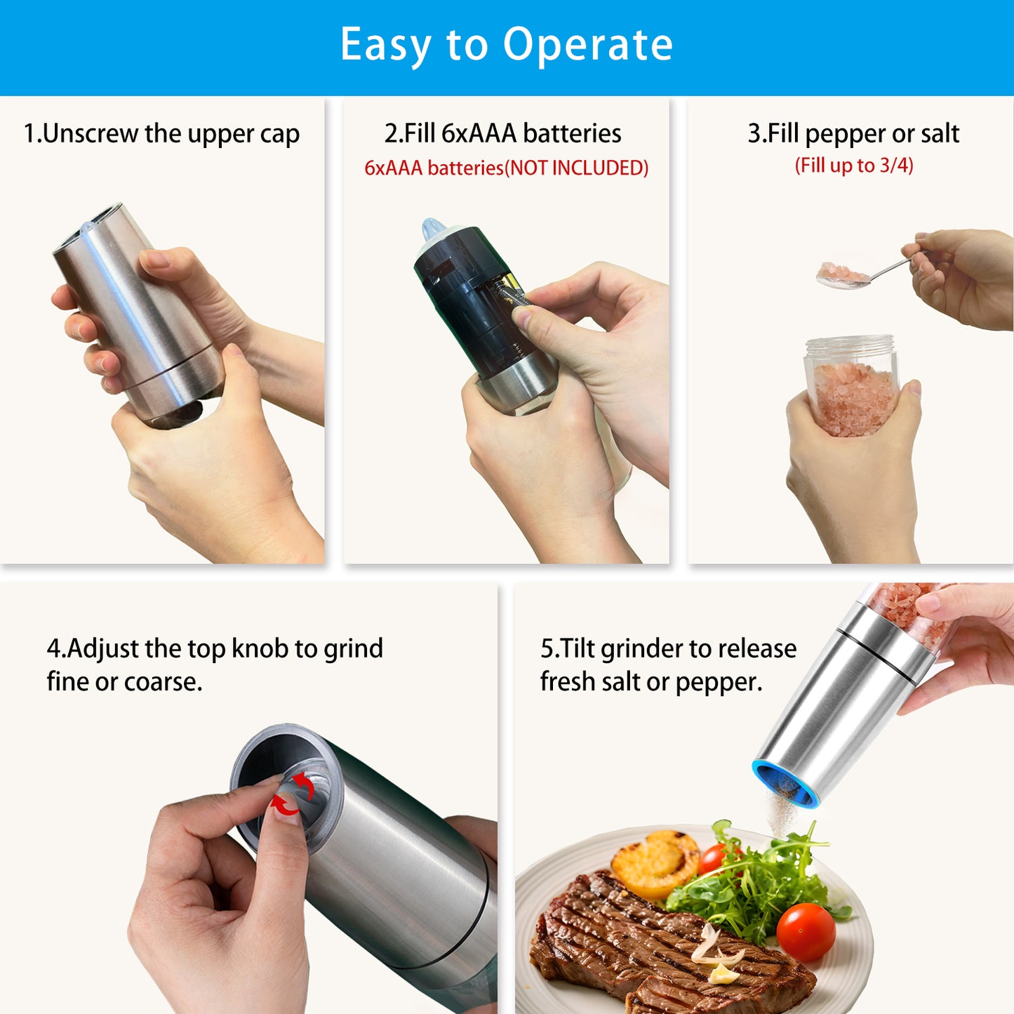 Gravity Electric Pepper Grinder